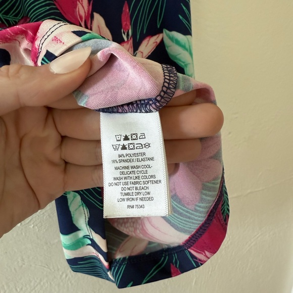 Tommy Bahama Floral Sleeveless Collared Active Top - S - Picture 5 of 5
